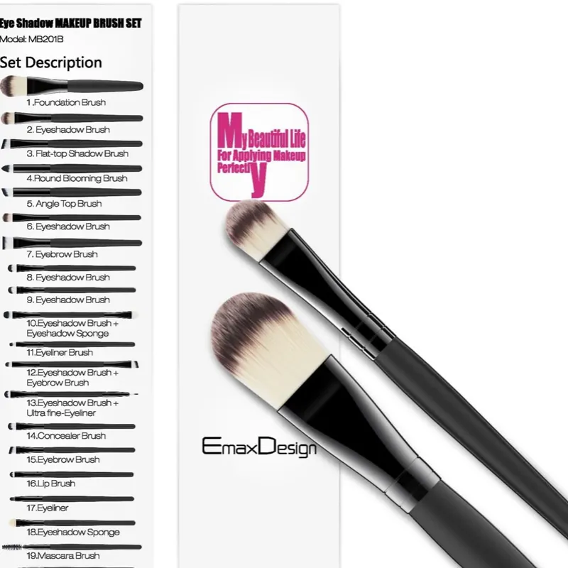 Pinceaux de maquillage poudre liquide crème cosmétiques outils de maquillage fond de teint mince Eyeliner 0 pièces ensemble de pinceaux de maquillage professionnel