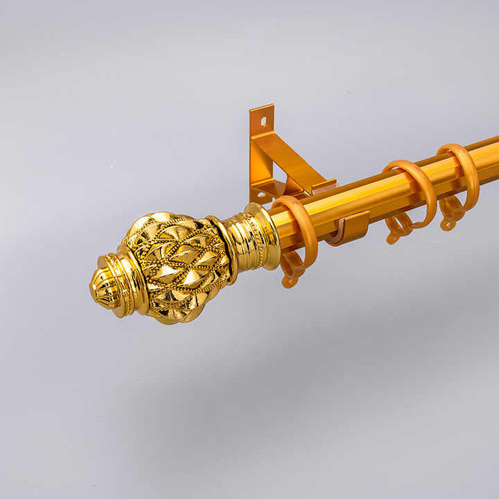 Soporte de cortina de hierro y acero extensible de moda para la decoración del hogar gancho de estilo romano