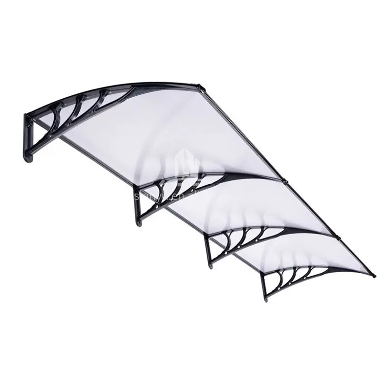 Aluminium Profile Outdoor Polycarbonate Rain Canopy Awning for Window PC Awning Customized