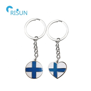 Hediyelik eşya vadi finlandiya ulusal günü bayrak haritası emaye anahtarlık anahtarlık anahtarlık anahtarlıklar özel finlandiya anahtarlık - Product Image 5