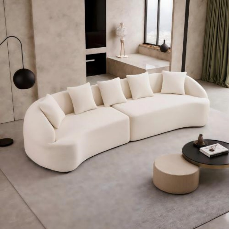 Blanc + Chenille + Mousse + 5 places + Mousse