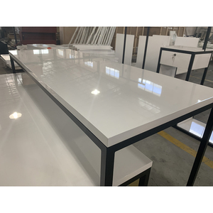 High-end Retail Cloth Shop <strong>Counter</strong> <strong>Table</strong> Design Wood Clothing Retail <strong>Display</strong> <strong>Table</strong> - Product Image 4