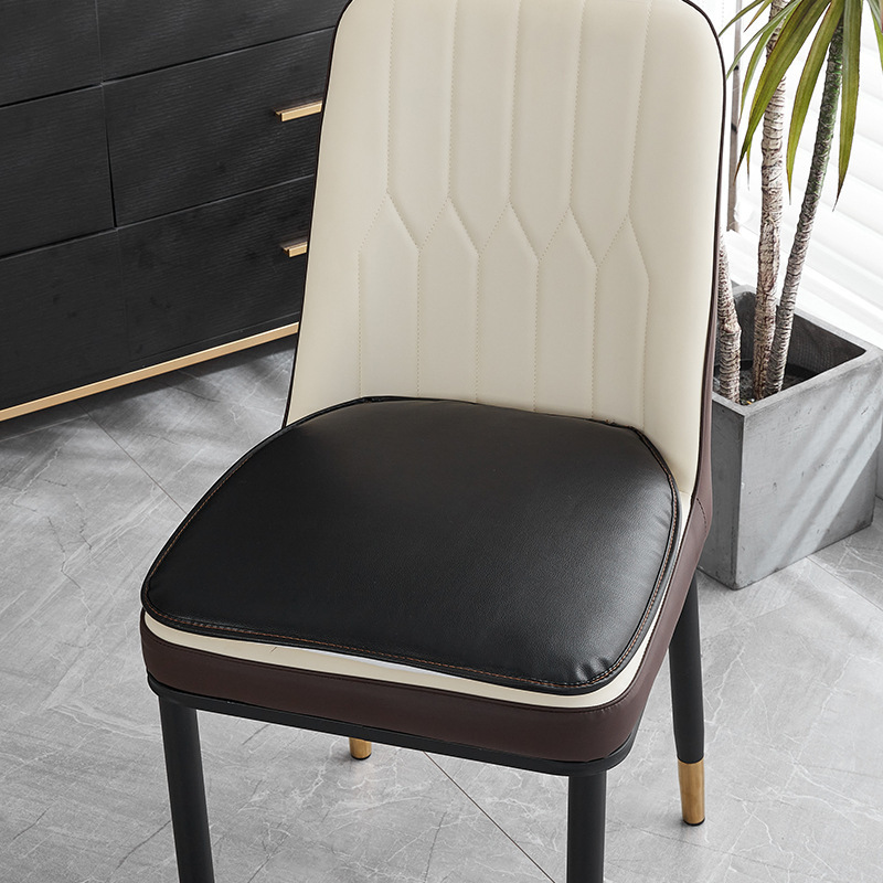 Coussin de chaise en cuir - noir