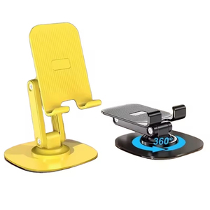 360 độ xoay hợp kim không thấm nước điện thoại di động đứng chủ đa-góc bấm-Xoay cơ sở kim loại cho bàn & giường sử dụng - Product Image 4