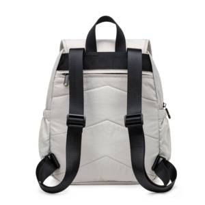 Mini mochila unisex con material de nailon resistente al agua estampado gráfico Color sólido cierre de cremallera bolsillo con cremallera trasera llavero - Product Image 4