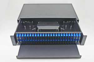 光纤接线板19英寸机架安装2U 100端口SC适配器双接线盒ODF机柜 - Product Image 4