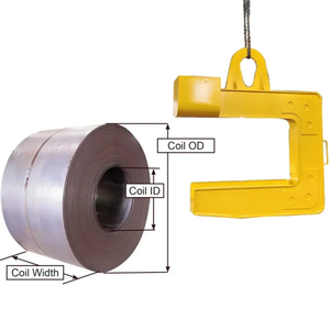 Gancho tipo C para elevación eficiente de bobinas y flujo de materiales para manejo en almacén con componente de motor central - Product Image 6