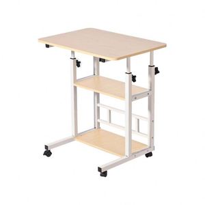 Mesita de noche multifuncional para hospital con tiras de protección Mesa de cama ajustable de acero duradero - Product Image 1