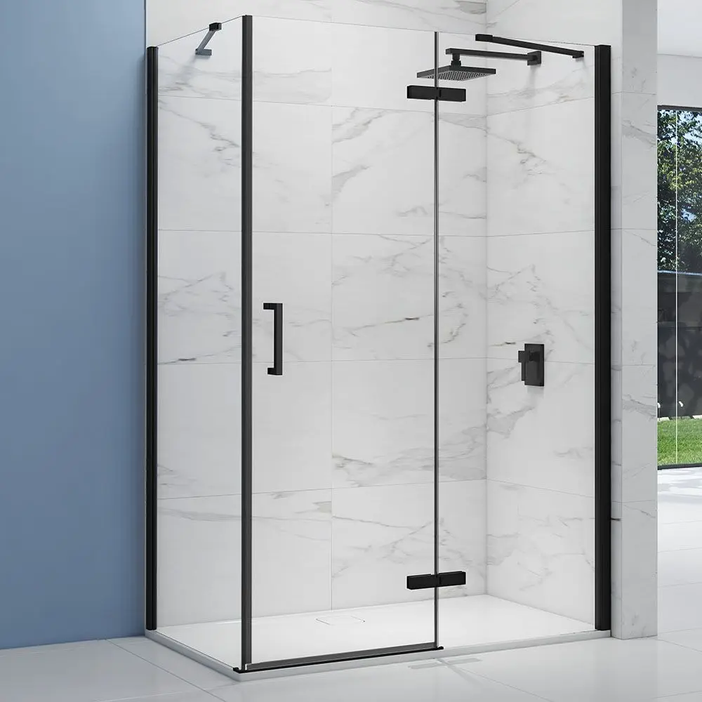 Portes de douche en verre italien personnalisé, sièges de douche en verre trempé 12mm
