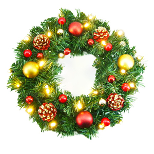 Giáng sinh trang trí nhân tạo vòng hoa hoa cửa Trước Vòng hoa với nón thông Đồ trang trí Giáng sinh bóng - Product Image 2