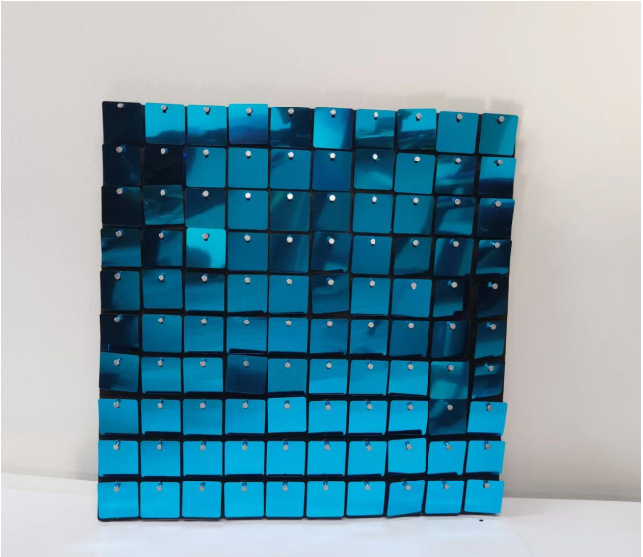 Miroir carré bleu