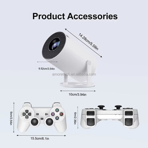 Android akıllı ev projektör çekim oyunları Proyectores HY300 Pro Max elde kullanılır oyun konsolu sopa 4K Mini Video akıllı projektör - Product Image 5