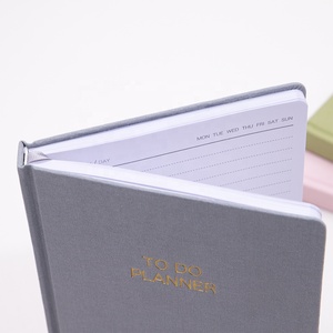Diario de tela de lino diario 2025 diario planificador de tela cuaderno con relieve dorado - Product Image 2