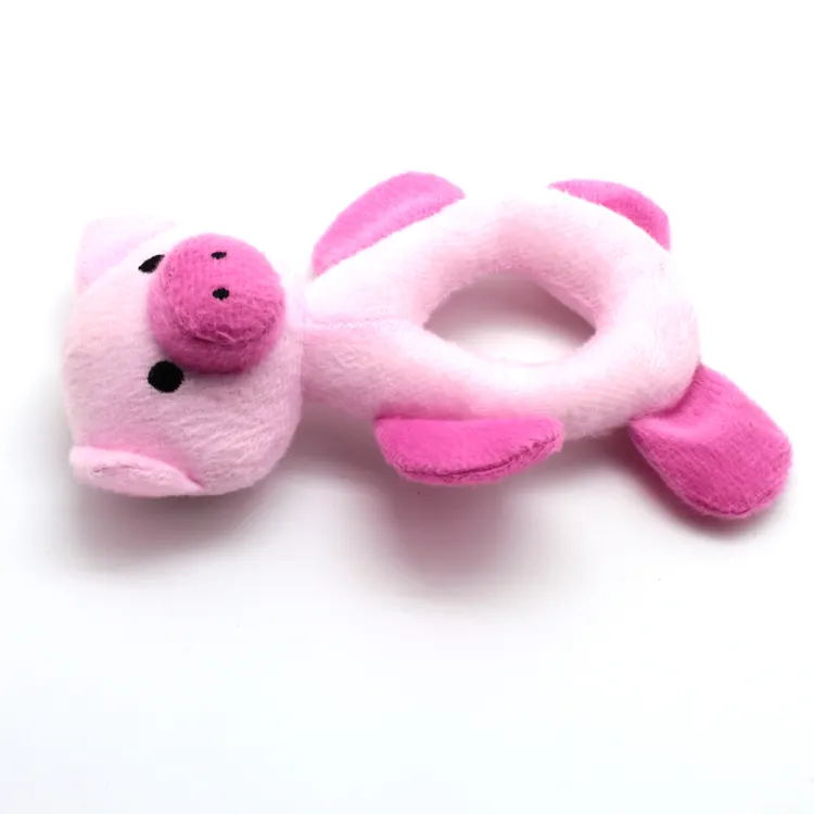 Hot selling soft plush dog pet toy animal pig shaped plush pet toys