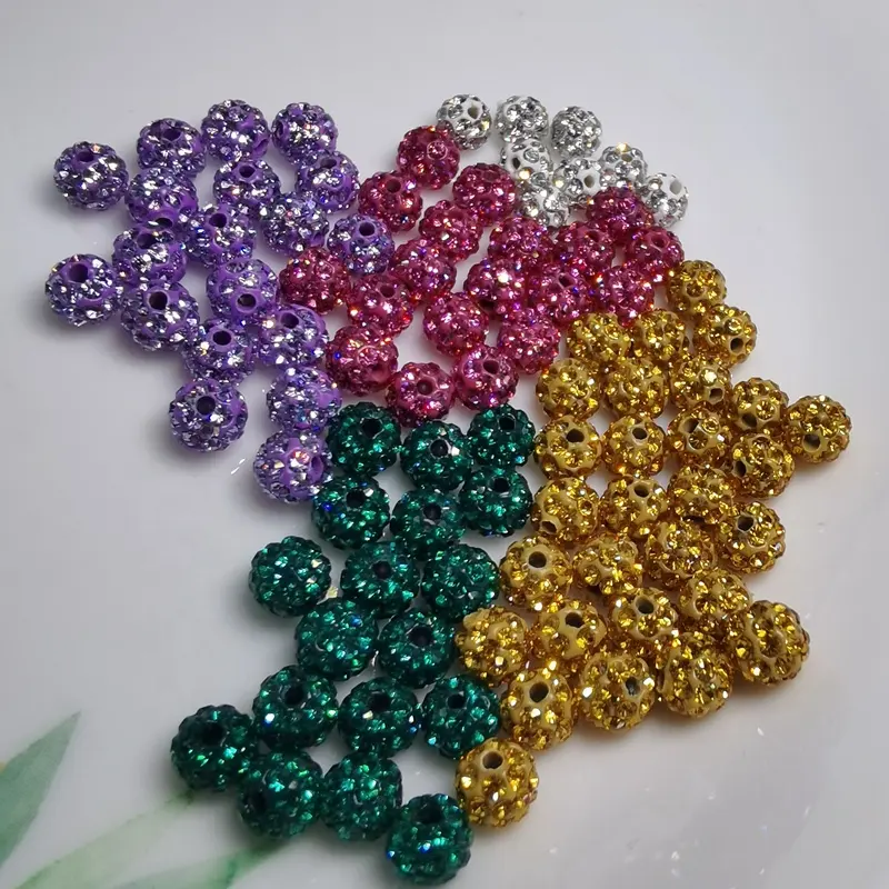 Grosir Indah Berlian Ceko Bulat Manik-manik Spacer untuk Membuat Perhiasan Aksesoris