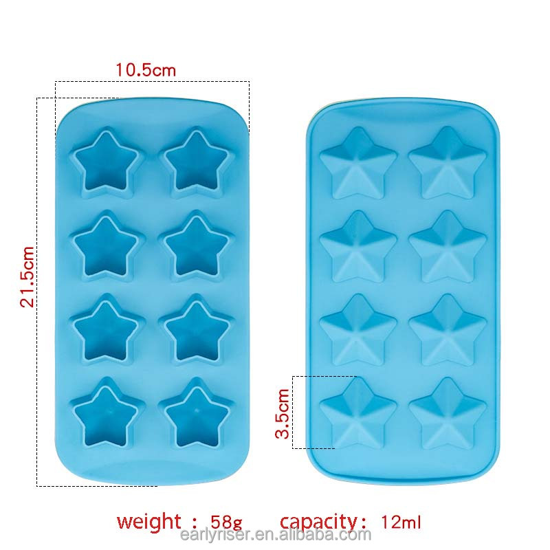 Bandeja de hielo de cinco estrellas (azul)