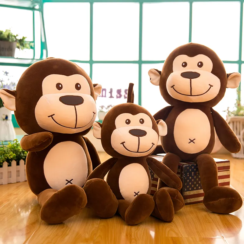 Macaco Brinquedo De Pelúcia Macaco Inteligente Recheado Animal De Malha Menino Bebê Boneca Presente De Aniversário Fidget Brinquedos Bonito Sofá Recheado Brinquedos