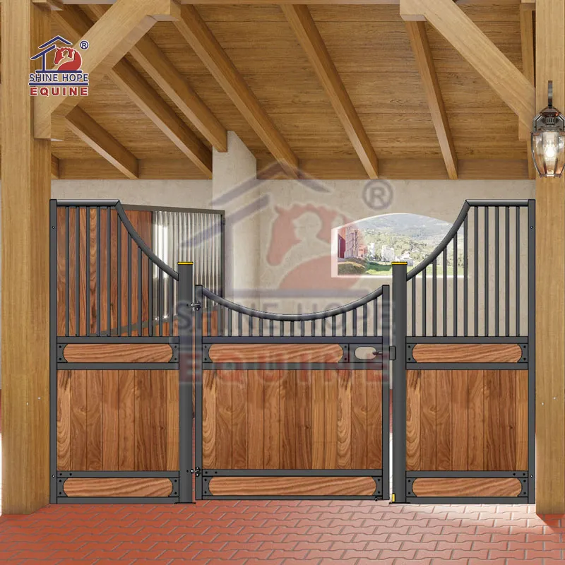 luxury powder coated surface equine barn box stall fronts