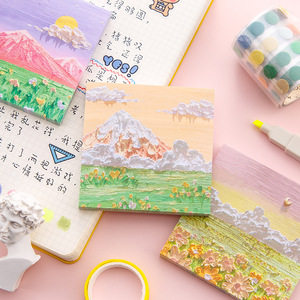 颜值高方便的新手贴少女心3D油画文具网红笔记