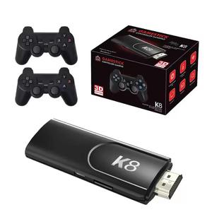 แท่งเกมย้อนยุค K8ของขวัญพร้อมแป้นเกมไร้สาย2.4G เอาต์พุต4K HD แบบพกพาเกม30000คลาสสิกวิดีโอเกมคอนโซล - Product Image 1