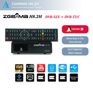 Receptores de satélite de alto rendimiento Enigma2 Linux OS DVB S2X DVB T2/C CA decodificador de TV ZGEMMA H8.2H - Product Image 2