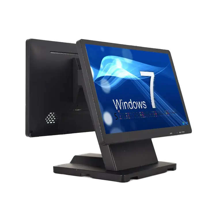 15.6 Inch Datar LCD Layar Sentuh Kapasitif Custom Dual Layar Pos Solusi