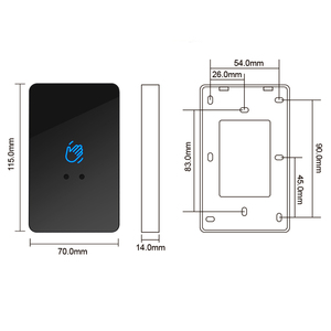 Nuevo 12V 24V sin contacto Sensor de infrarrojos botón de salida puerta soltar el interruptor de Control de acceso de puerta botón de salida 3-15cm de distancia ajustable - Product Image 5