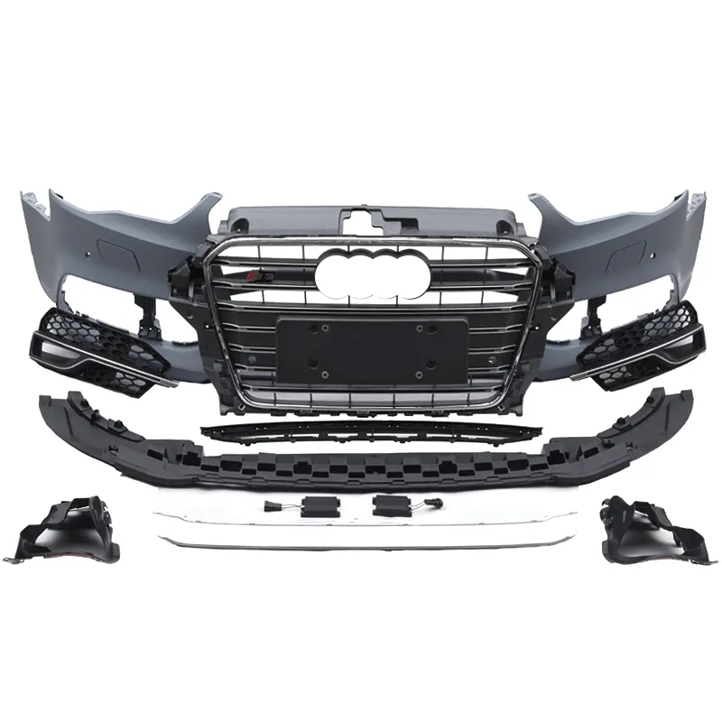 car bodikits Front Bumper With grill For Audi A3 8V S3 8V5807065GRU Car accessories Auto bodykit for PP Material 2014 2015 2016
