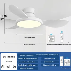 Ev için 2025 basit elektrikli ışıklı tavan fanı tam spektrumlu <span class=keywords><strong>LED</strong></span> aydınlatma yatak odası oturma odası yemek odası için