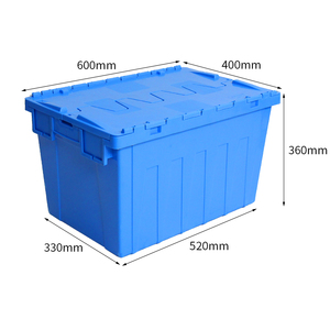 600*400*360 mét Heavy-Duty rắn nhựa Tote hộp lưu trữ có thể tái chế Stackable thùng với kèm theo nắp cho di chuyển container - Product Image 5