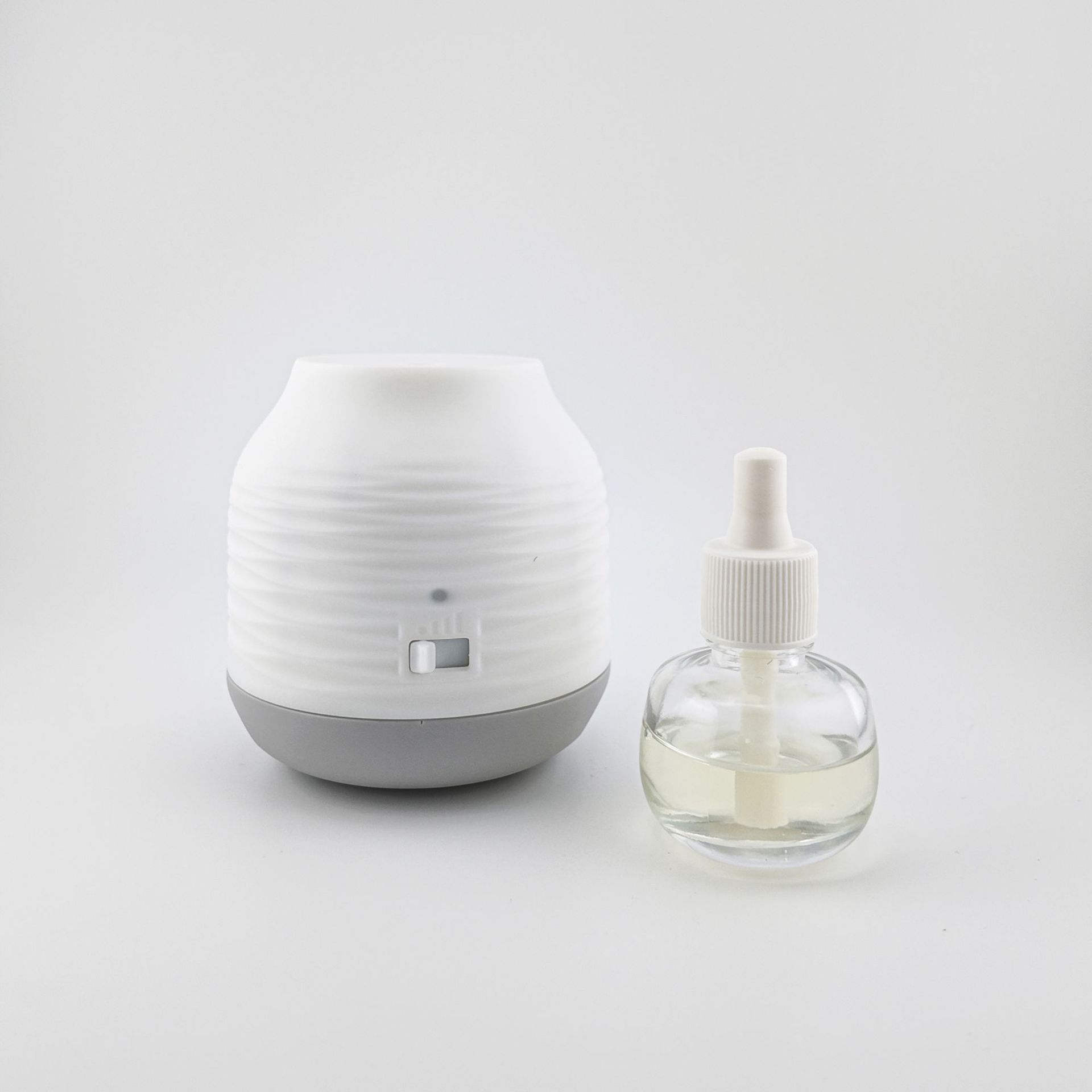 White + glass bottle