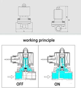 Van Điện Từ Thường Đóng Bằng Đồng Thau Điện 12V 24V 220V 1 2 3 Inch Để Điều Khiển Nước Van Điện Từ Nước Hai Chiều - Product Image 6