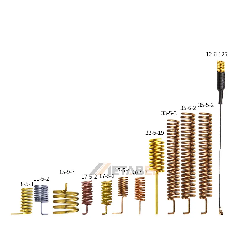 Antena de bobina de resorte helicoidal LoRa 3dBi montaje de soldadura en espiral Material PCB cobre Omni radiación polarización Vertical 868/433MHz