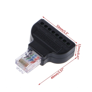 8 Pin AV Terminal Screw to <strong>RJ45</strong> Ethernet Male Adapter Converter Block Plug for CCTV CAMERA - Product Image 3