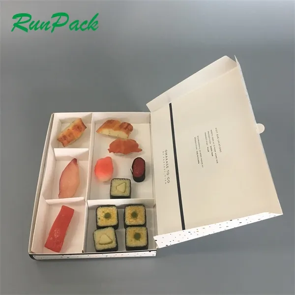 High-End ontwerp takeaway voedsel container, sushi rijst roll verpakking, seafood sushi smaak