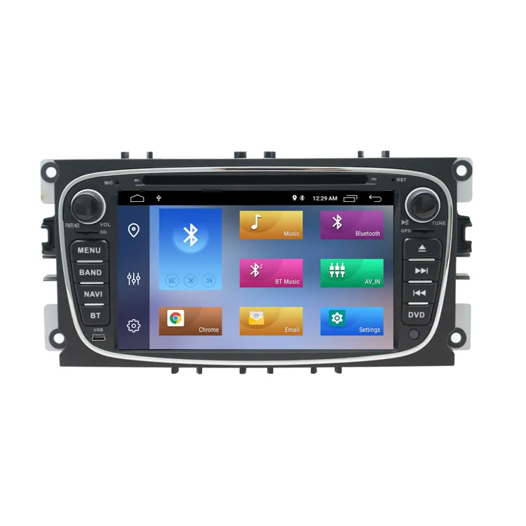 ZYCGTEC 12 CarPlay Android Carro Radio Multimedia Player Para Ford Focus S-Max Mondeo 2 9 Galaxy C-Max de Vídeo De Navegação GPS DVD din