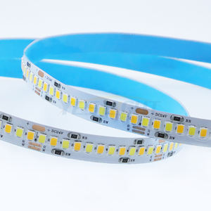 ไฟแถบ <span class=keywords><strong>LED</strong></span> แบบสองสี CCT ขนาด 10 มม. 240 ดวง ใช้ไฟ DC 24V ชิป SMD 2835 สีขาวอบอุ่นและสีขาว - Product Image 3
