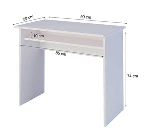 Escritorio de madera de melamina, 90 cm de ancho con estante fijo, mesa de esquina pequeña para ordenador, hogar y oficina - Product Image 6