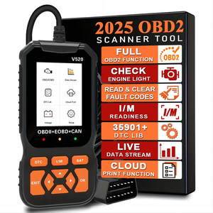 <strong>OBD2</strong> Full Function V520 OBDII Code Reader Elm327 Car Diagnostic Tool 12V OBD Car Scanner - Product Image 1
