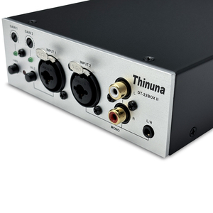 Thinuna DT-22BOX II Dante Network Transmitter Dante <strong>Audio</strong> <strong>Input</strong> &amp; <strong>Output</strong> Interface 2 in 2 Out Dante Box with 12V Dc or Poe Power