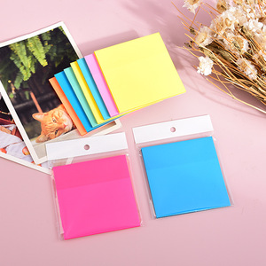 Pegatina de PET transparente personalizada, Bloc de notas adhesivas, Bloc de notas transparente de colores fluorescentes, planificador, accesorio de planificador personalizable - Product Image 4