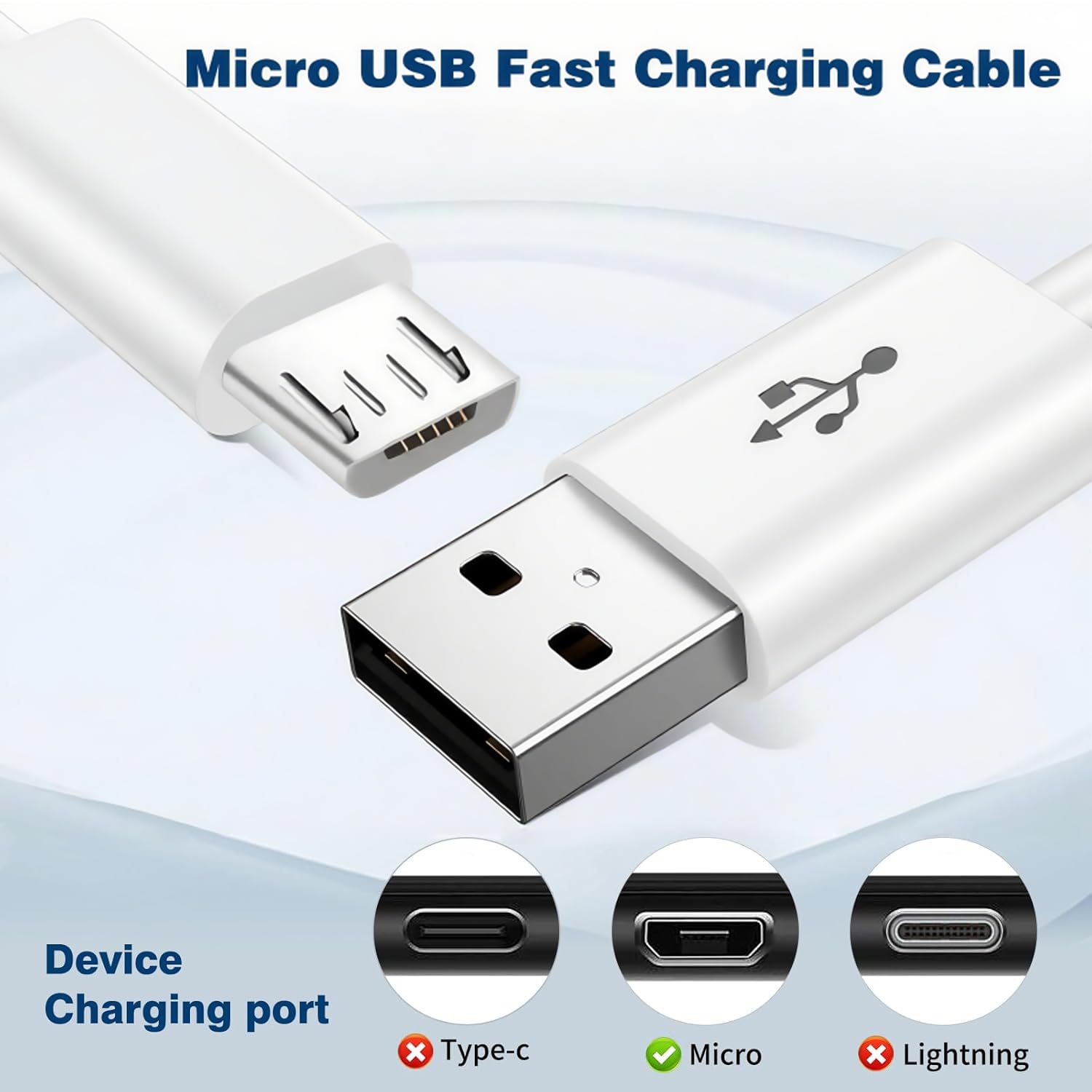 Cavo bianco da 1 m u-micro