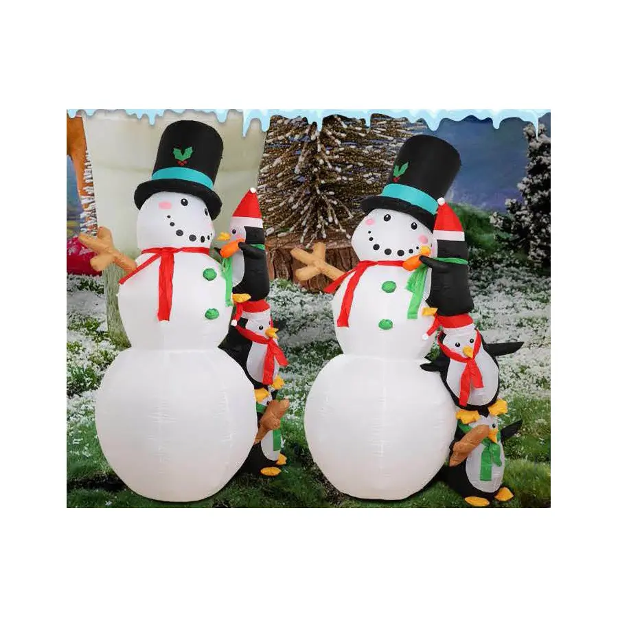 Muñeco inflable gigante personalizado de Papá Noel para exteriores, Papá Noel soplado por aire con luces LED, modelo de Navidad de Papá Noel