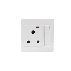 Multiple Colors Available Square Three-hole <strong>Socket</strong> <strong>With</strong> <strong>Switch</strong> Button and Indicator Light - Product Image 6