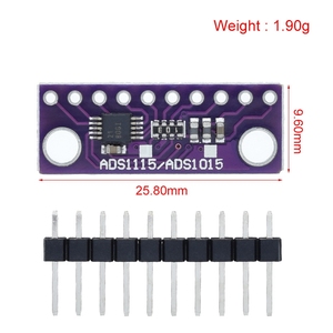 TZT ADS1115 16-Bit-I2C-Modul Präzisions-ADC 4-Kanal-Entwicklungsplatine Pro Gain-Verstärker 2,0 V bis 5,5 V für Arduino RP