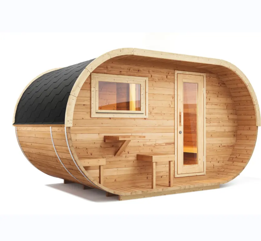 Portable Home sauna Hemlock/Red Cedar Wood Cabin Sauna For 4 People Customize Optional