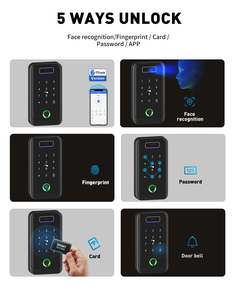 Cerradura inteligente para puerta, resistente al agua, IP66, reconocimiento facial, lectores de tarjetas biométricas, sistema de acceso de Control de puerta - Product Image 6