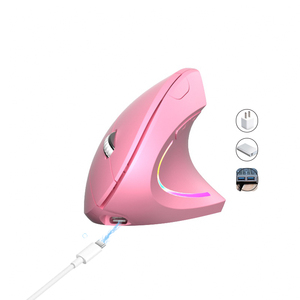 Mouse di ingegneria ergonomica a doppia modalità 2.4G muta retroilluminata per Computer da gioco Bluetooth ricaricabile per uso verticale per ufficio - Product Image 1
