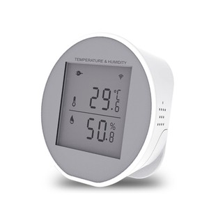 Sensor inteligente de temperatura y humedad para el cuidado de la salud, función de alarma con Control de voz, WiFi, pantalla LCD, Impresión de logotipo, TUYA - Product Image 5
