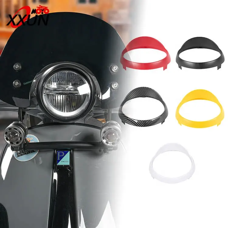 Xxun ที่ครอบแหวนไฟหน้ารถจักรยานยนต์อุปกรณ์ตกแต่งสำหรับ Vespa Primavera 50 125 150 2014-2023